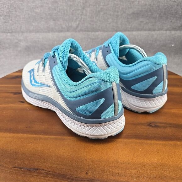 Saucony Guide Iso Athletic Running Sneakders S10415-4 White Blue Womens Size 12 - Picture 7 of 14